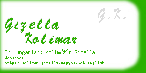 gizella kolimar business card